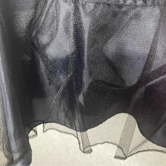 Xscape Solid Floral Deep V Neck Cut Out Fit and Flare - Picture 8 of 9